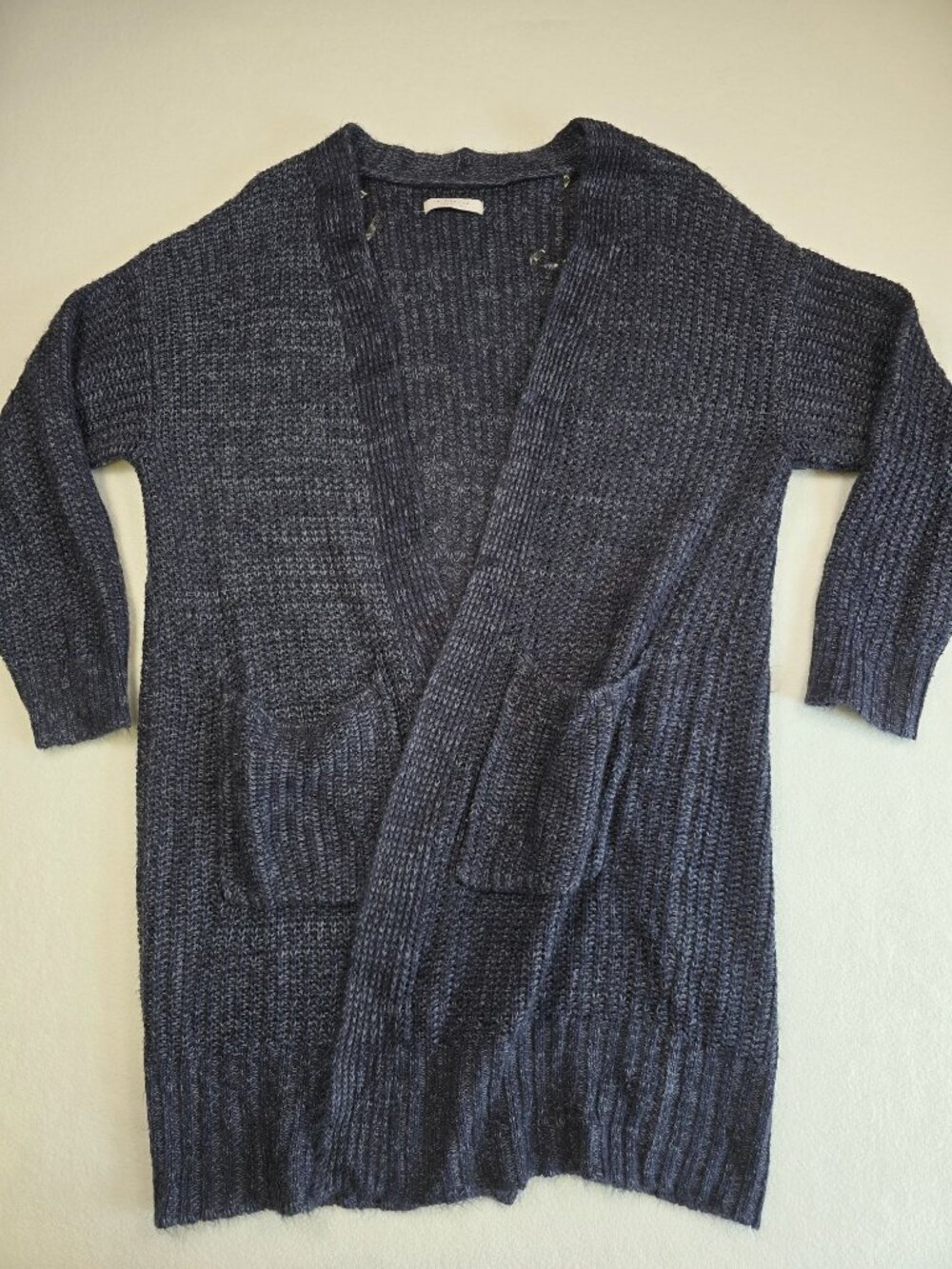 Active USA Womens Large Open Front Long Tunic Cardigan Sweater